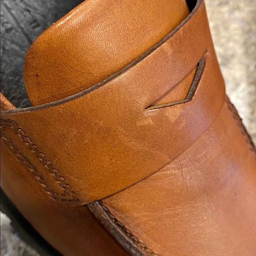 Ecco Modtray Penny Loafer Cognac EU 38 U.S. 7- 7.5 Leather (Shoes Only-No Box)